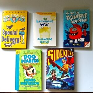 Lot of 5 Kid's Middle School Chapter Books Mixed Lot